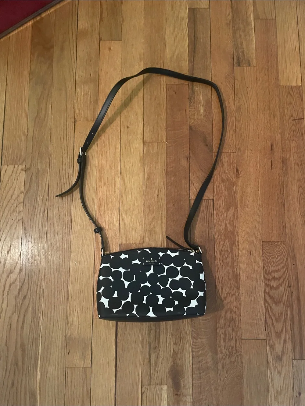kate spade Black and White Graphic Dot Crossbody Bag